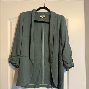 Entro Teal Open Front Jacket